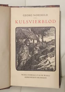 Rare Antique Leather Bound Swedish Book "Kulsvierblod" Georg Nordkild 1929 - Foto 1 di 10