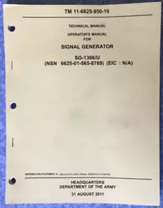 SG-1366/U 6625-01-565-8789 TM 11-6625-950-10 Signal Generator Manual - Bild 1 von 3