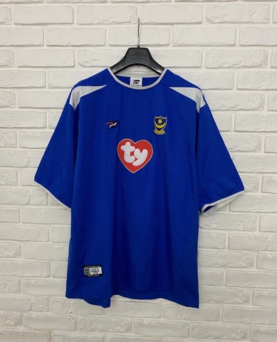 Portsmouth 2003 2005 Pompey Home Soccer Jersey Football Shirt Blue Ty Size XL Cover