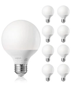 8 Pack G25 LED Globe Light Bulbs CRI90+ Vanity Light Bulbs for Bathroom 5W Eq... - Picture 1 of 7