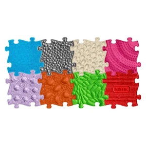 Tappetini strutturali puzzle ""Muffik Basic Set-1" - 8 pezzi per percezione tattile - Foto 1 di 11