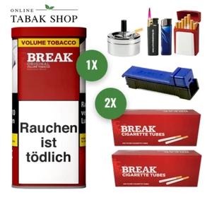 1x 85g Break Volumentabak Original Rot / Red, 400 Break Hülsen, Zubehör - Bild 1 von 8