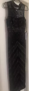 Sue Wong N5110 BLACK HIGH ILLUSION Lace BEJEWELED SHEATH Dress NWT Size 6 $875 - Picture 1 of 10