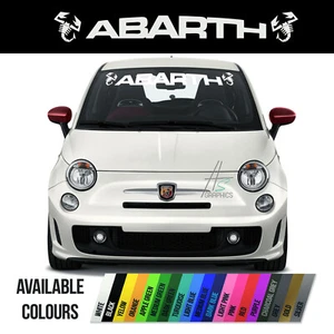 Adesivo per Fiat Abarth, decalcomania parabrezza anteriore, adesivo vetro vinile - Foto 1 di 7
