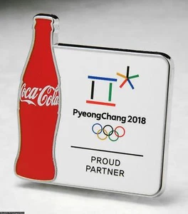 BOTELLA DE SOCIO PATROCINADOR DE COCA DE COQUE DE COREA DEL SUR 2018 INSIGNIA DE PYEONGCHANG - Imagen 1 de 1