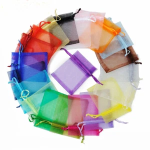 50-100 un. Mezcla Color Organza Dibujar Cadena Bolsa Joyería Marcado Suministro - Imagen 1 de 8