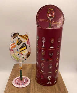 Lolita "Geburtstagskuchen" Weinglas 15 Oz in Box - Bild 1 von 5