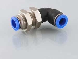 Bulkhead Push Fit Swivel Elbows 90o Pneumatics Multi Listing Full Range 4-12mm - Picture 1 of 2