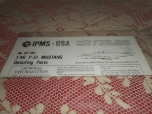 IPMS-USA BP-001, 1/48 P-51 MUSTANG FOTOINCISIONE DETTAGLI PARTI PER KIT P-51 - Foto 1 di 2