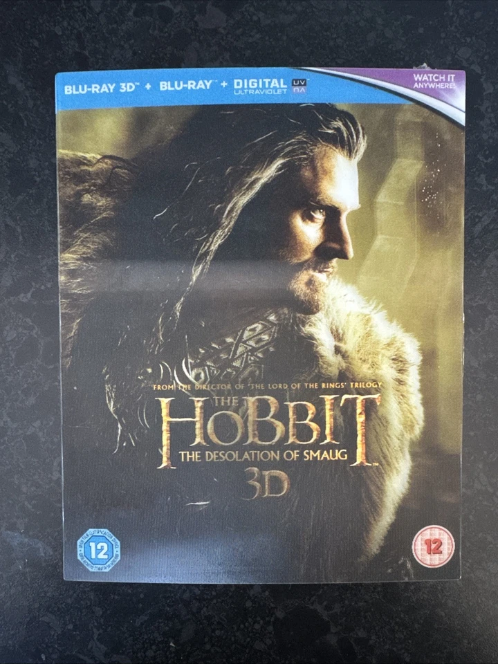 The Hobbit: The Desolation of Smaug  Blu Ray 3D + Blu Ray + Slipcover - NEW - Image 1 of 4