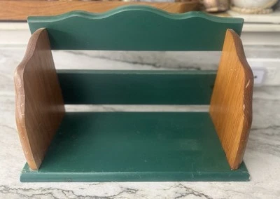 Estante de pared de madera estilo rústico de colección madera verde y natural 16 pulgadas de largo X 9 pulgadas de altura Foto 1 de 4