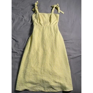 Draper James RSVP Yellow & White Picnic check Sundress SZ Small - Picture 1 of 9