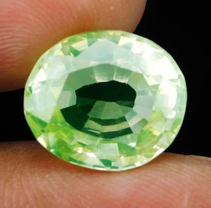 Certificado 11,05 quilates deslumbrante brillante brillante peridoto verde natural Pakistán - Imagen 1 de 8