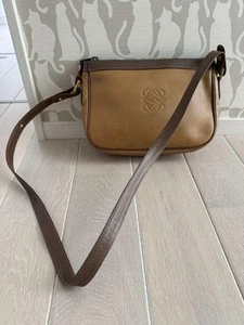 LOEWE Schultertasche Tasche Vintage Logo braun Leder Damen gebraucht aus Japan - Bild 1 von 20