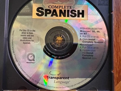 Transparent Language Complete Spanish CD Software 1999 - Image 1 of 2