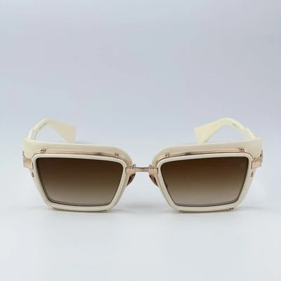 Balmain Hombres Gafas de sol Hueso Dorado Marrón Rectángulo ADMIRABLE BPS-130C-52 NUEVO Foto 1 de 4