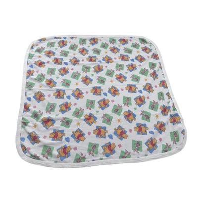 Vintage Winnie Pooh Baby Blanket Thermal Waffle Weave Piglet Disney Cotton 36x30 - Image 1 of 4