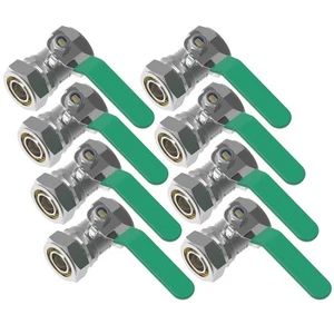 8PCS 3/4" Brass Ball Valve Air line Fitting for 3/4 Inch Tubing Compatible wi... - Picture 1 of 7
