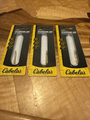 Cabela’s  .17 Caliber Brass Rifle / Pistol Cleaning Jags Quantity 3 NEW In Pkg - Image 1 of 3