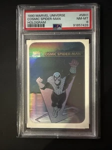 1990 Marvel Universe #MH1 COSMIC SPIDER-MAN HOLOGRAM PSA 8 - Picture 1 of 2