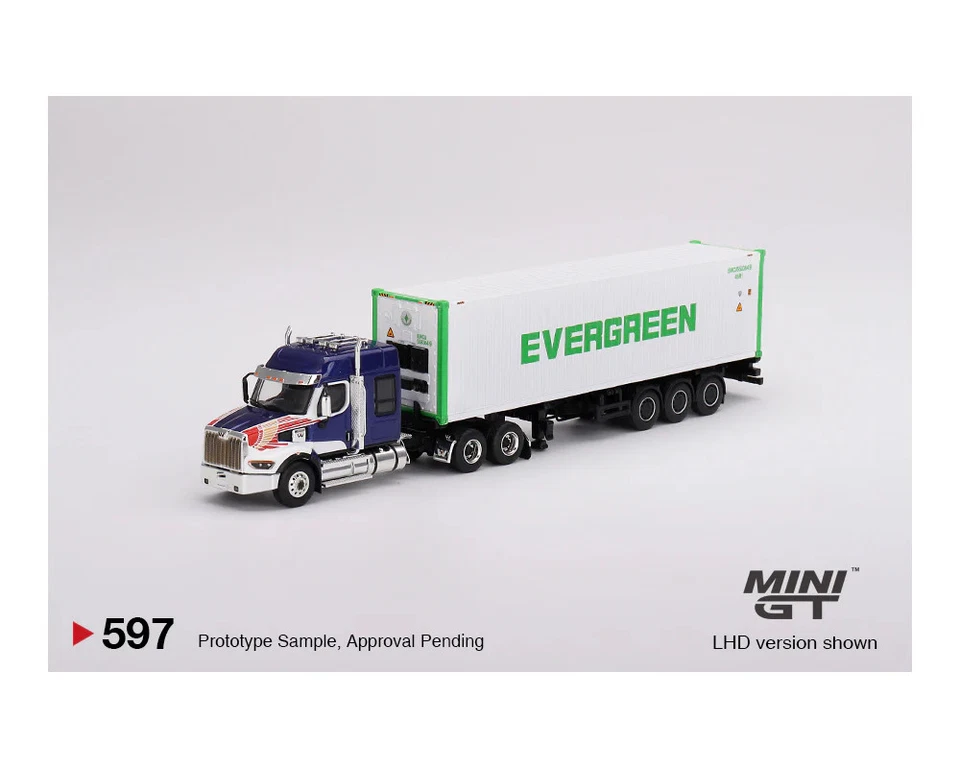 Mini GT 1:64 Western Star 49X con contenedor frigorífico de 40′ EVERGREEN Foto 1 de 1
