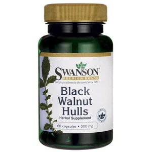 Swanson, Black Walnut Hulls, 500 mg, 60 capsule - Foto 1 di 1