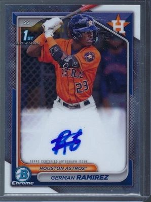 2024 Bowman Chrome German Ramirez #CPA-GR 1st Bowman Auto Astros - Image 1 of 2