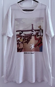 Camiseta/camiseta para hombre Pull & Bear x Disney Mickey Mouse & Goofy Photo ~ talla L - Imagen 1 de 7
