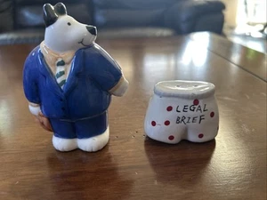 Vintage Dog Legal Brief Boxers Salt/Pepper Shakers - RARE! - Picture 1 of 3