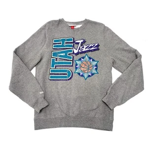 Mitchell & Ness Utah Jazz NBA Sweatshirt Men’s Size Large Distressed Graphic - Picture 1 of 6