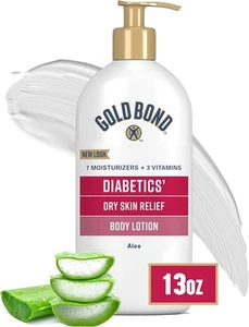 Gold Bond Diabetics' lozione corpo sollievo pelle secca, 13 once, con aloe 13 once - Foto 1 di 12