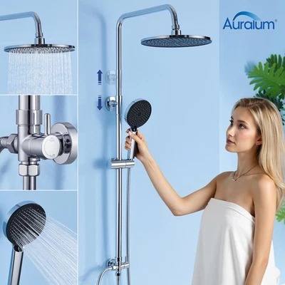 Auralum Duschset Duschsystem Regendusche mit Handbrause Duscharmatur Dusche Kopf - Bild 1 von 4