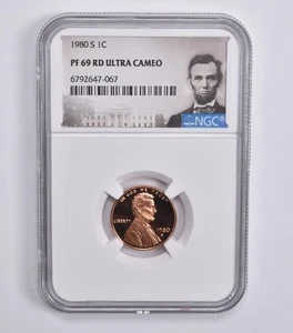 PF69 RD UCam 1980-S Lincoln Memorial Cent 1c NGC Special Lbl *6057 - Picture 1 of 5
