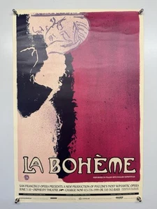 La Boheme Poster Puccini Original San Francisco Opera Orpheum Theatre 1999 - Picture 1 of 12
