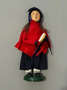 Vintage Byers Choice Carolers Christmas Figurine Chalfont Tamborine Girl 2000 - Picture 1 of 4