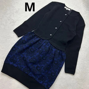 Authentic Christian Dior Black Blue Dress size M "offers welcome" R3854 - Picture 1 of 24