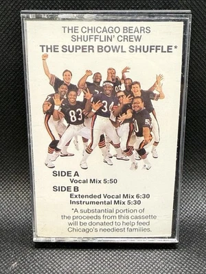 1985 Chicago Bears Shufflin' Crew-The Super Bowl Shuffle CASSETTE Tape  LIKE NEW - Image 1 of 4