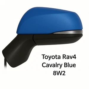 NEW CAVALRY BLUE mirror fits 21-24 Rav4 Driver LH Limited BSM/Signal/Puddle/Heat - Picture 1 of 6