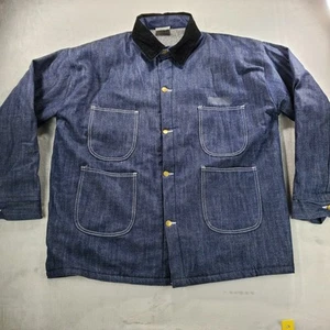 Victory Supply Gefängnis Jacke Herren 2XL blau Knopf Decke gefüttert Arbeit Hausarbeit Mantel - Bild 1 von 10