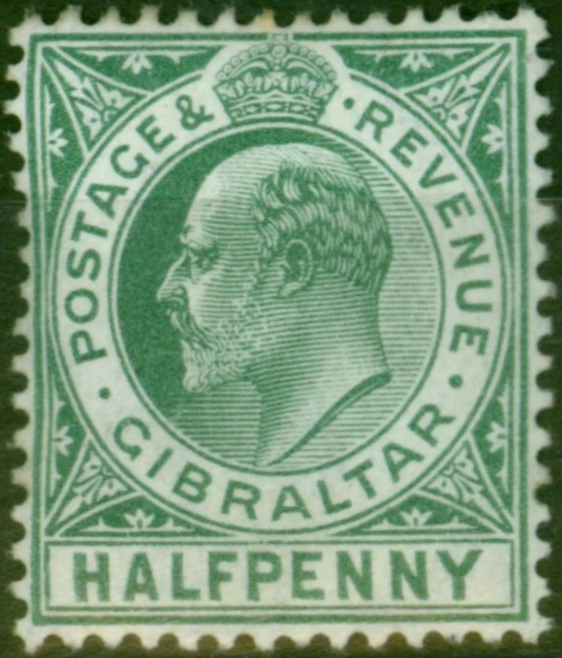 Gibraltar 1904 1/2d Dull & Bright Green SG56 Fine VLMM - Image 1 of 1