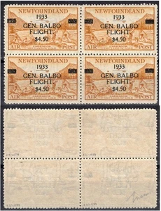 NewFoundland (Terranova) 1933 Generale Balbo Flight $ 4,50 su 75c. MNH/MH - Imagen 1 de 1