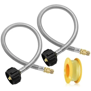 1.5FT RV Propane Pigtail Hose, 2pack Stainless Steel Propane Hose Connector, ... - Picture 1 of 7