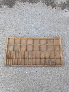 HAMILTON Wood Oak Printers Drawer Letterpress Type Set Case Shadow Box - Picture 1 of 7
