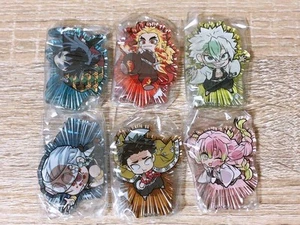 Set supporto acrilico Pita Deforme Demon Slayer Rengoku Tengen Giyu Mitsuri - Foto 1 di 1