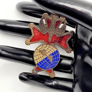 Knights of Columbus 4TH Degree Faithful Captain Medal Pendant FOB Vintage Worn - Picture 1 of 23