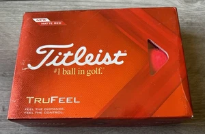 Titleist TruFeel Golf Balls Matte Red (One Dozen) New - Picture 1 of 3