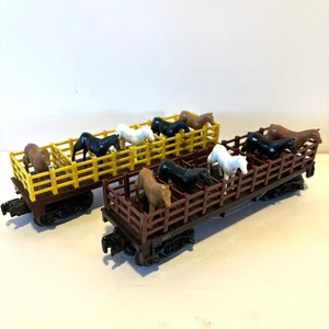 Vintage Lionel 1877 Horse Flat Car & RI&P 23 Halloween Horse Car With Horses - Picture 1 of 24