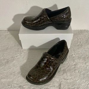 BOC Born Concept Vegan Brown Black Leopard Print Clogs Women’s Size 7.5 - Picture 1 of 10