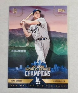 2020 Topps X Ben Baller Duke Snider #29 SP Dodgers World Series Champions 🔥 - Picture 1 of 2