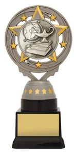 PERSONALISED TROPHY AWARD SILVER TORCH ACADEMIC LASER ENGRAVING - Picture 1 of 6